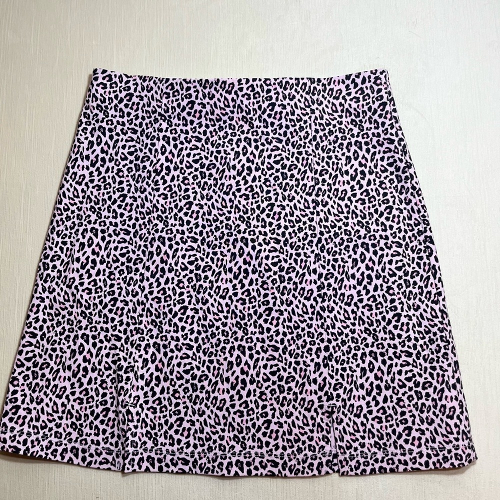Topshop Skirt Pink Leopard Print A-Line Mini High Waist Y2K Coquette Animal